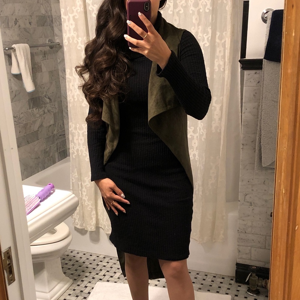 Suede Green Vest
